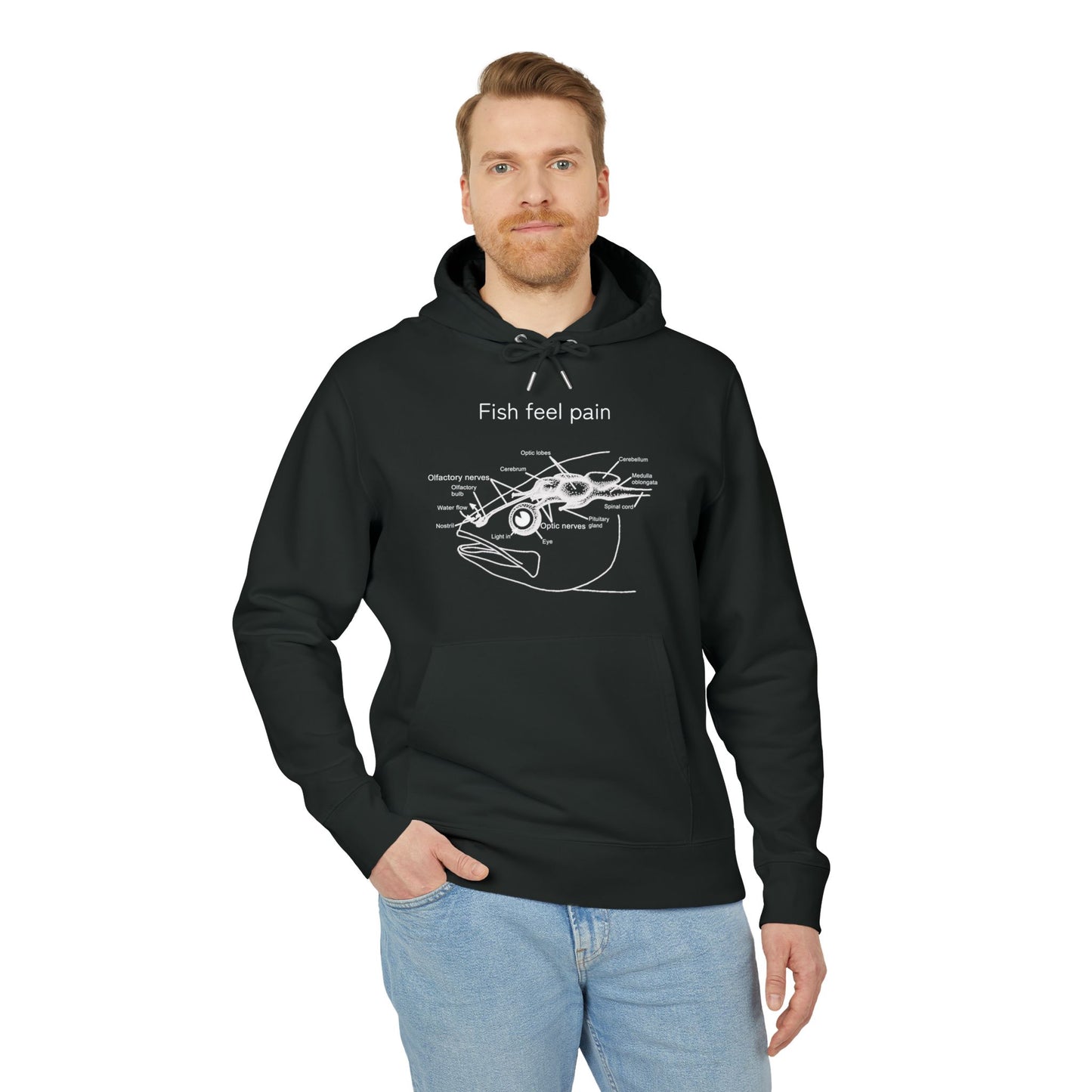Fish Feel Pain - Unisex Hoodie - Graphic Hoodie - Fish are not vegetables - Animal Rights
