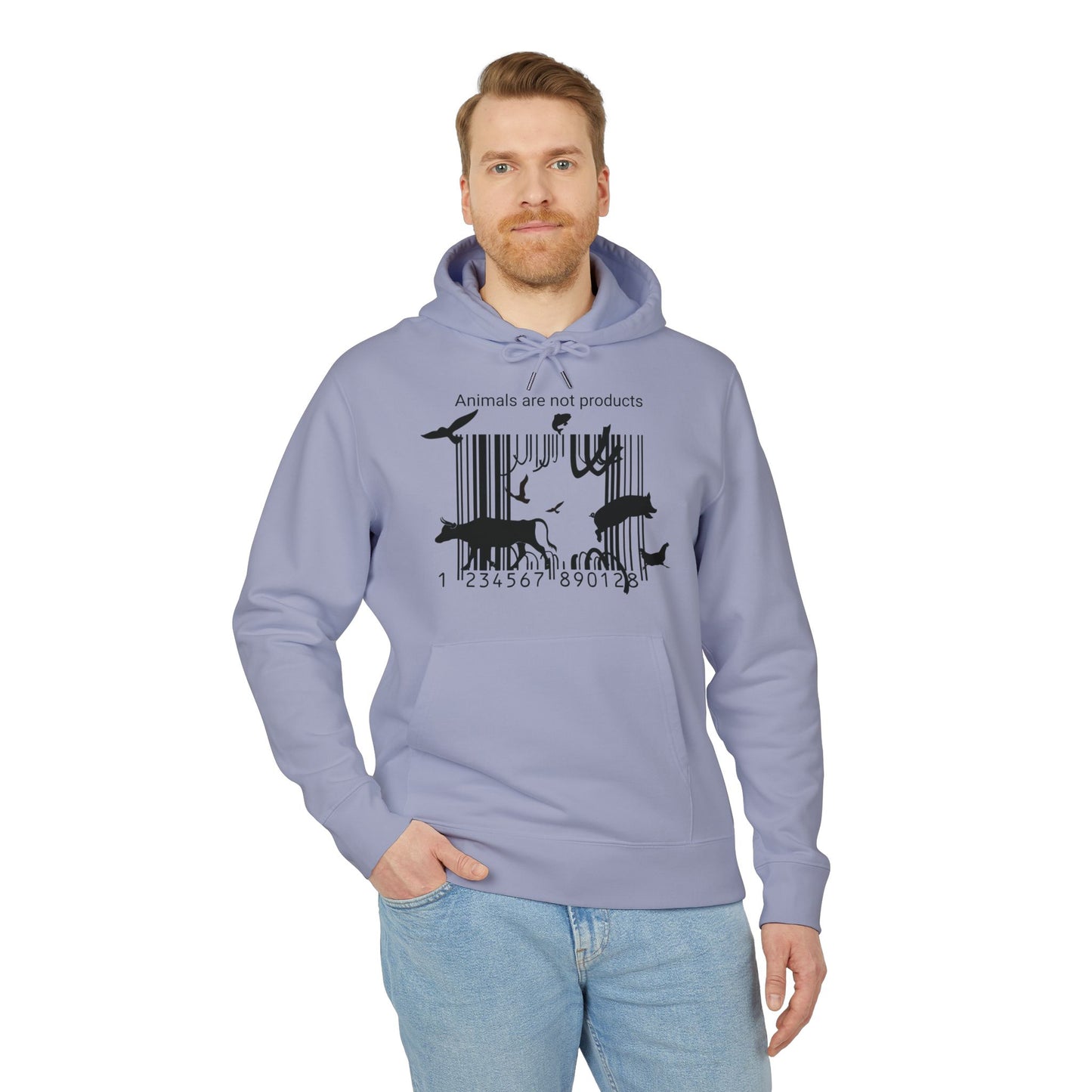 Animals Are Not Products - Unisex Hoodie - Jumping out of Barcode