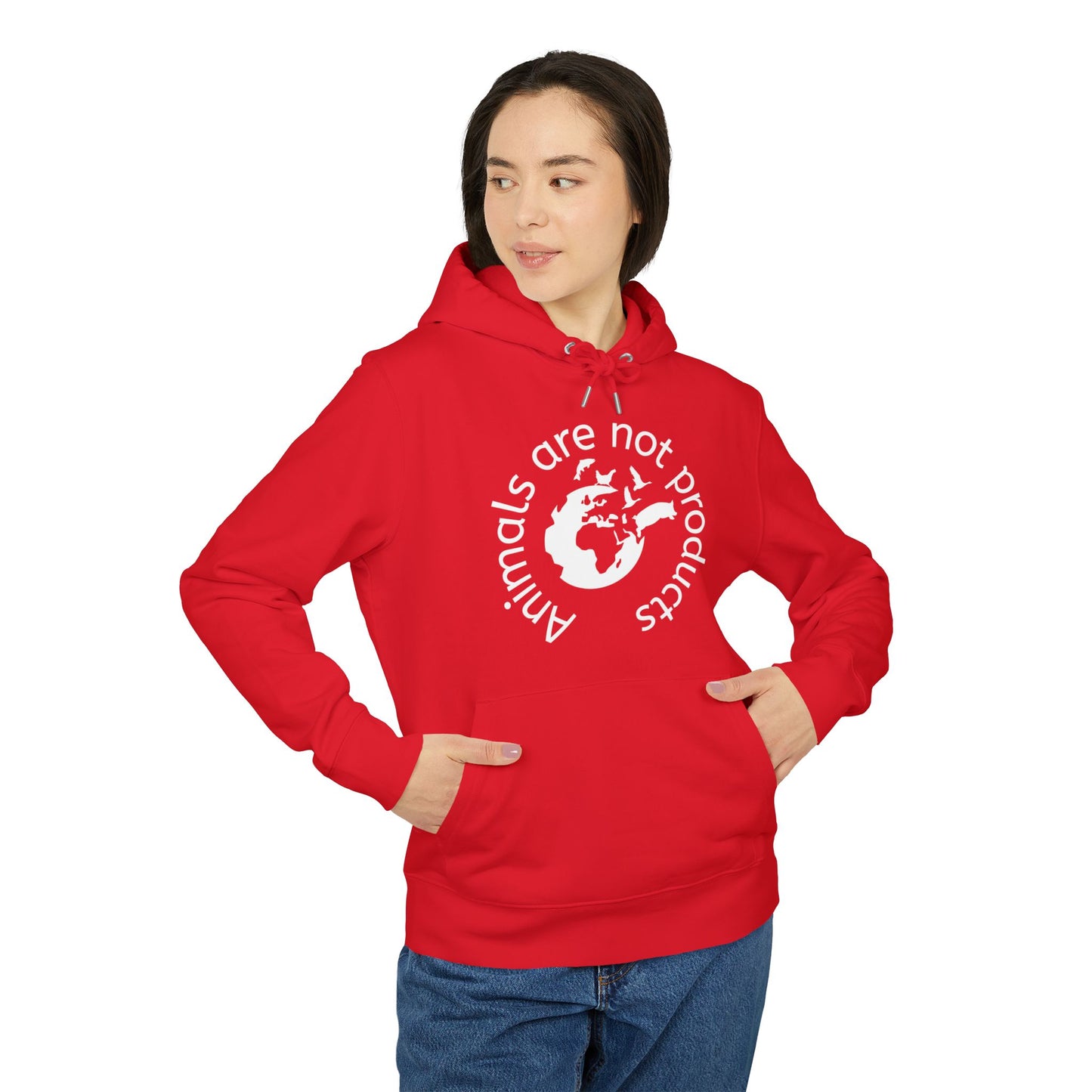 Cruiser Hoodie - Animals Are Not Products Logo