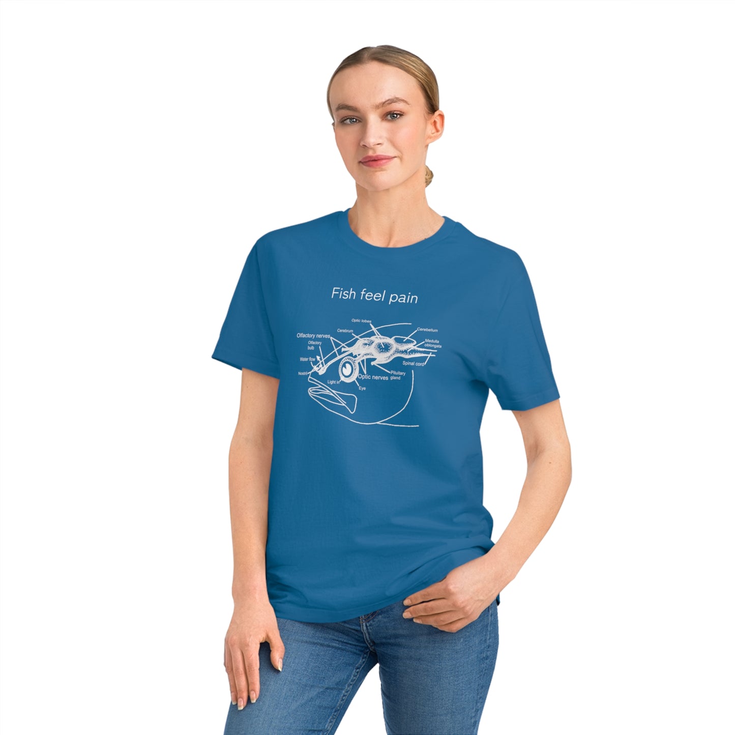 Fish Feel Pain T-Shirt - Unisex Rocker T-shirt - Graphic Tee - Fish are not vegetables