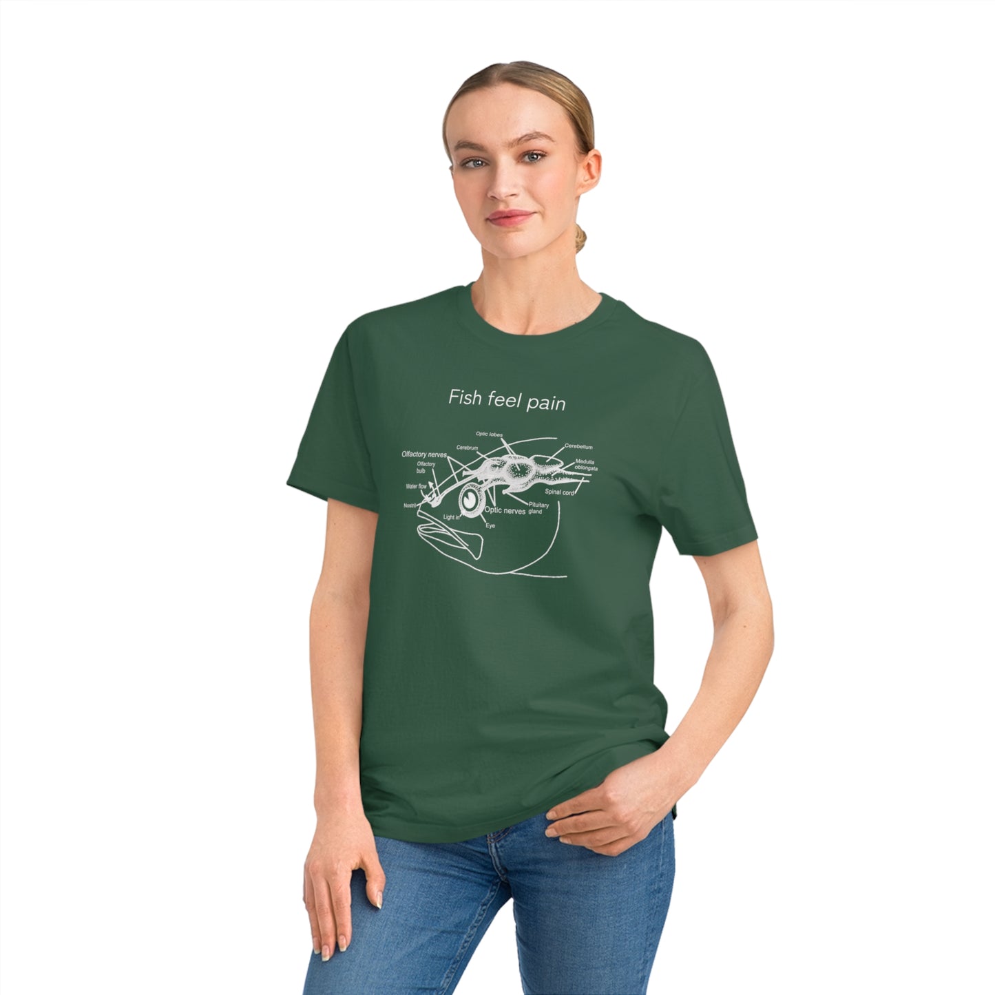 Fish Feel Pain T-Shirt - Unisex Rocker T-shirt - Graphic Tee - Fish are not vegetables