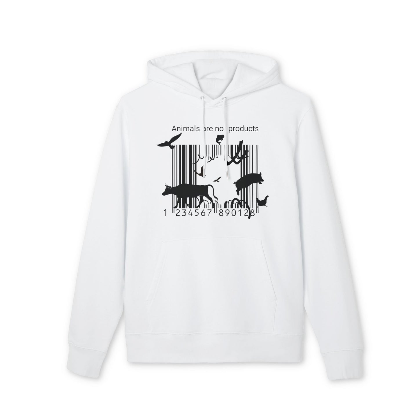 Animals Are Not Products - Unisex Hoodie - Jumping out of Barcode