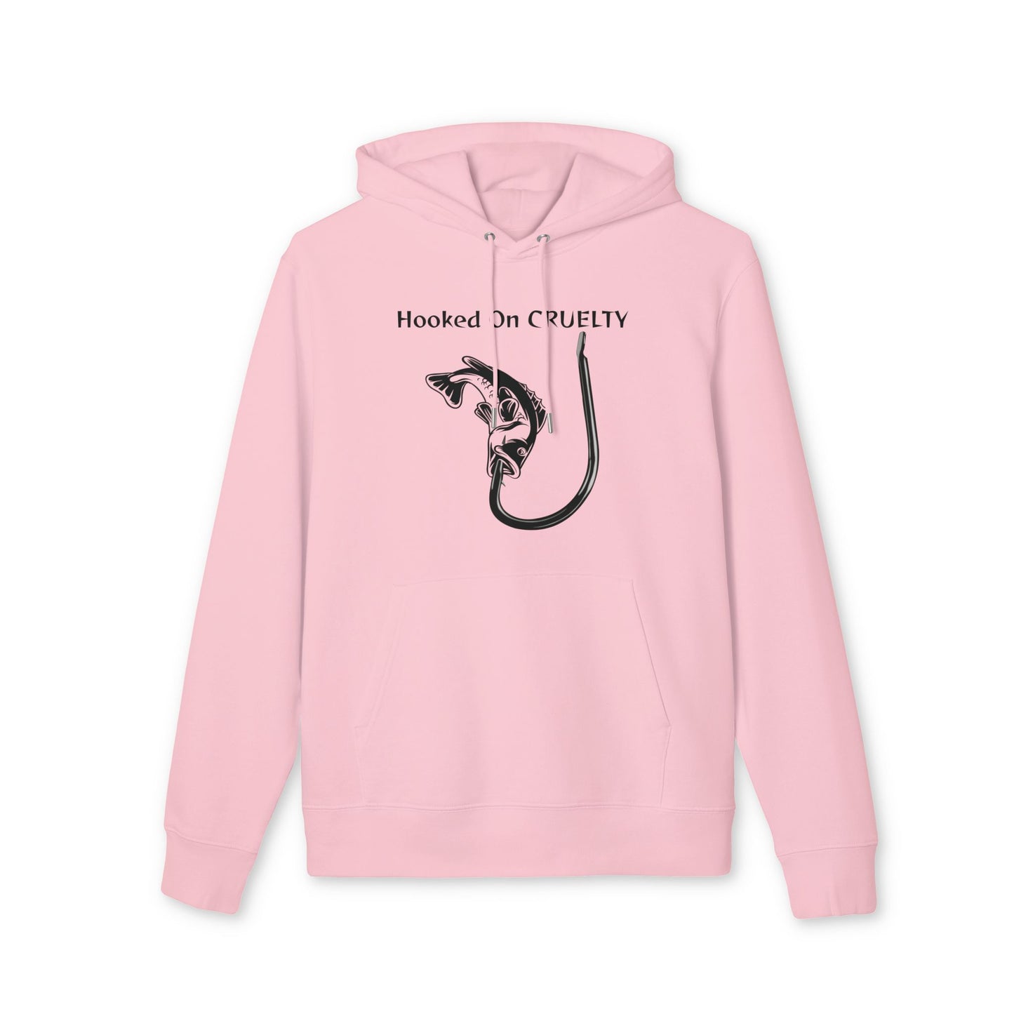 Hooked On Cruelty Design - Unisex Hoodie - Against Fishing - Catch the eye of fishermen