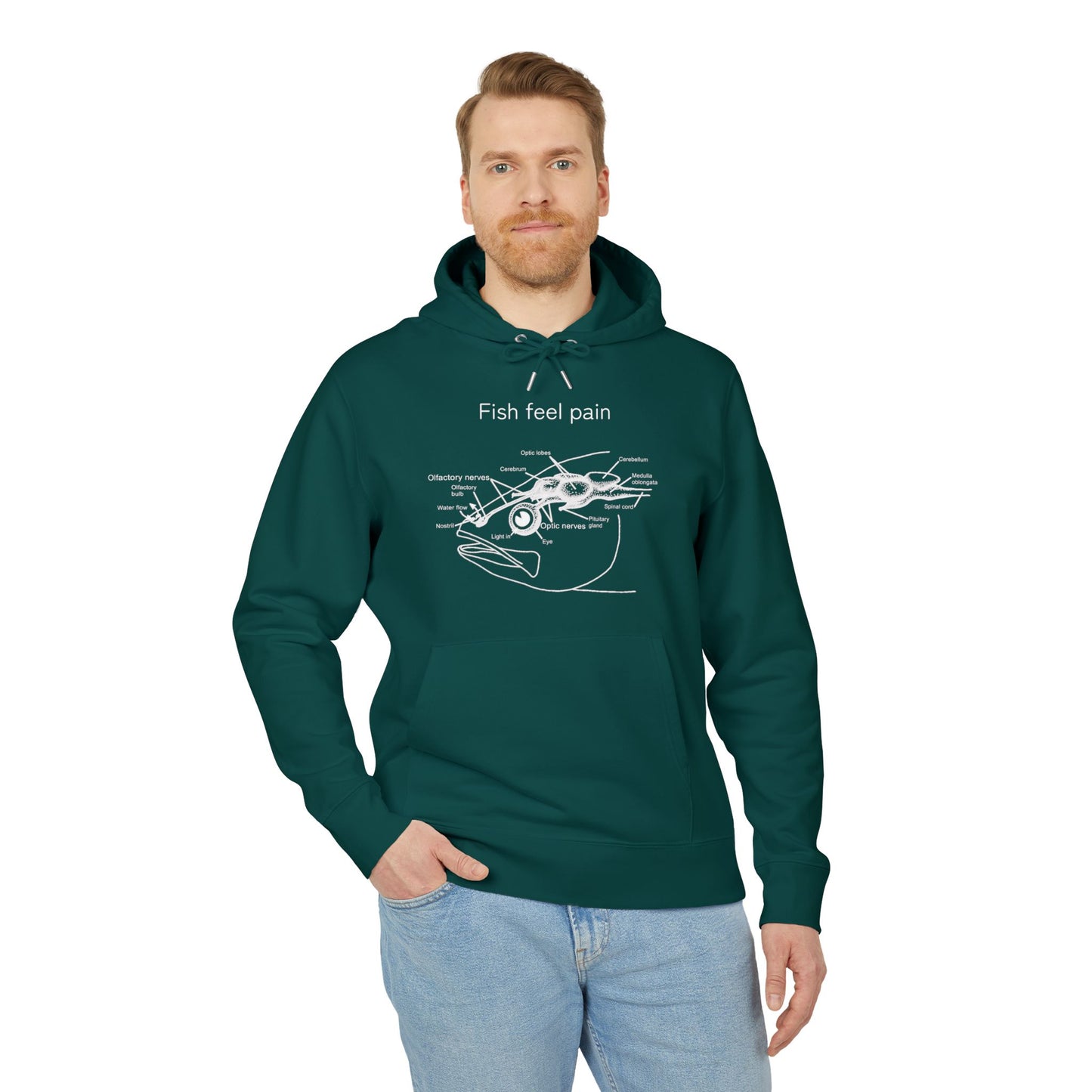 Fish Feel Pain - Unisex Hoodie - Graphic Hoodie - Fish are not vegetables - Animal Rights