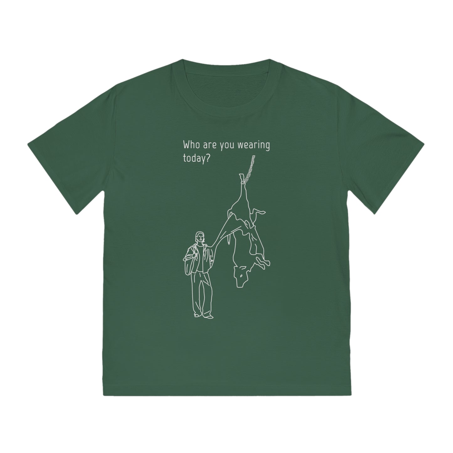 Who are you wearing today? - Unisex Rocker T-shirt - Against leather industry - cow skin to leather jacket