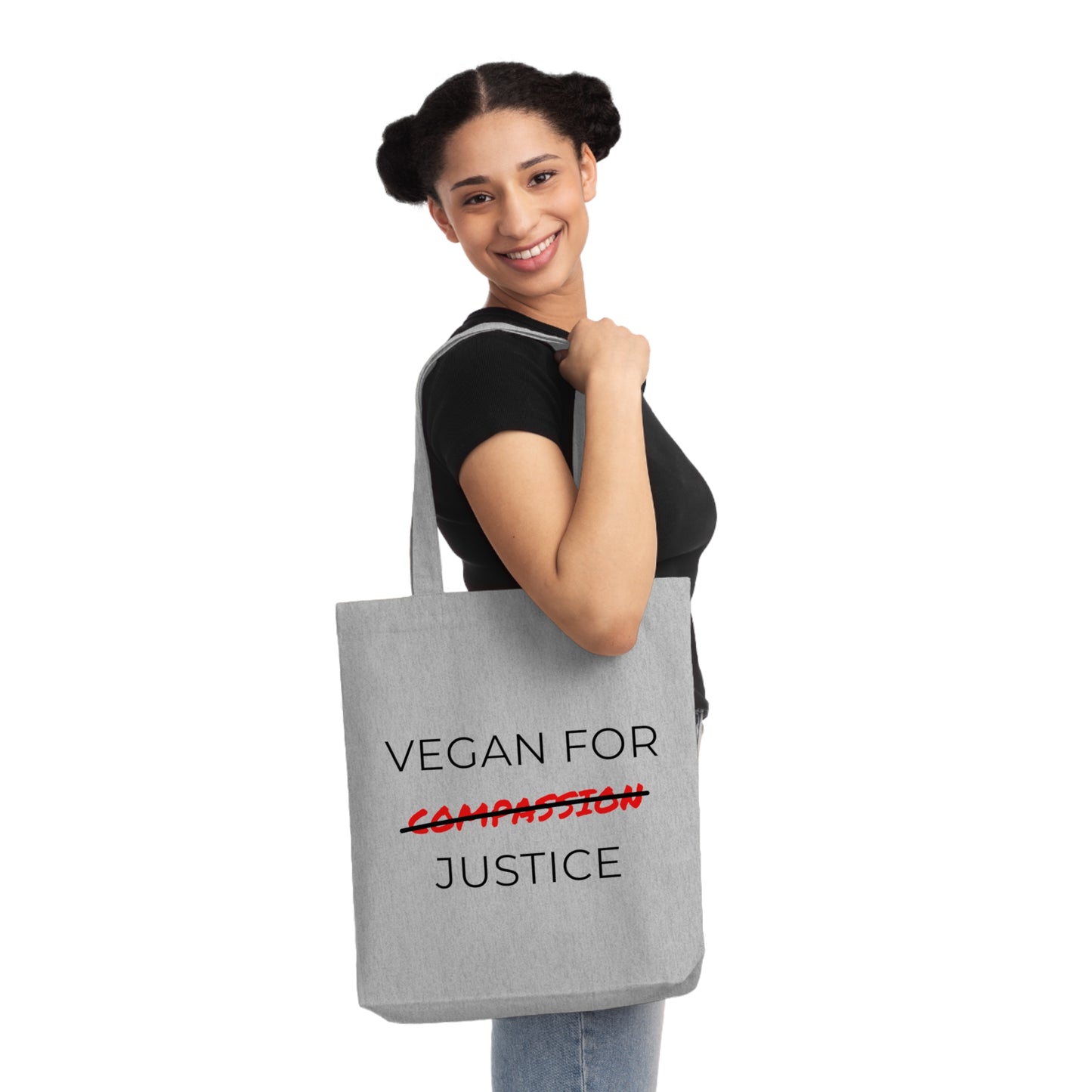 Vegan For Justice - Woven Tote Bag - Vegan for justice, not compassion