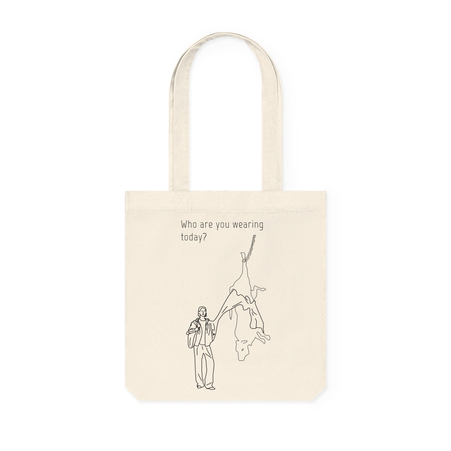 Who Are You Wearing Today - Woven Tote Bag - Against Leather Industry