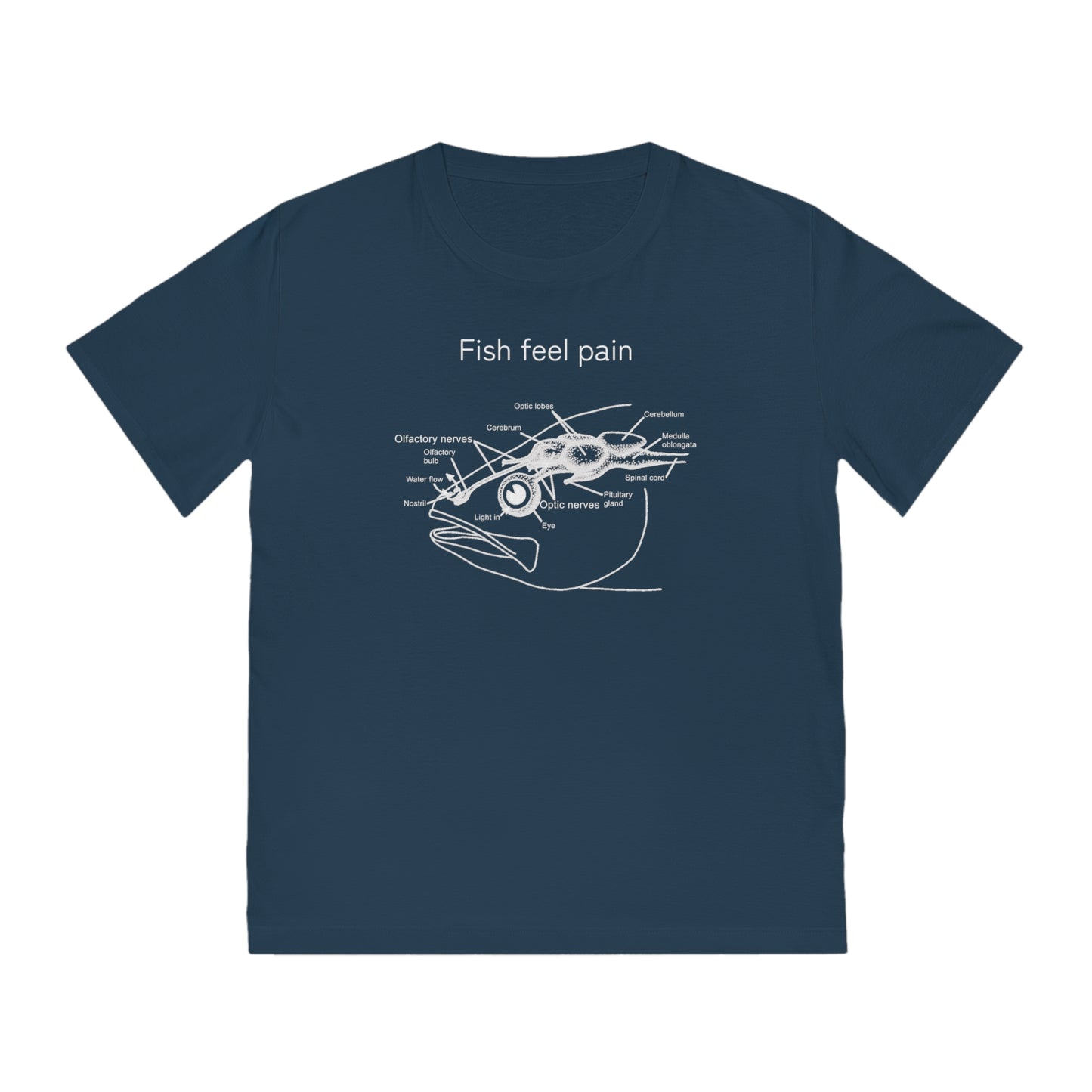 Fish Feel Pain T-Shirt - Unisex Rocker T-shirt - Graphic Tee - Fish are not vegetables