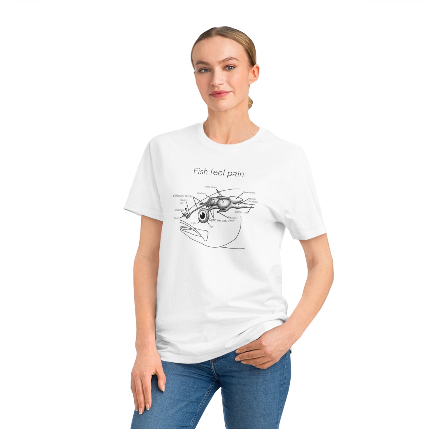 Fish Feel Pain T-Shirt - Unisex Rocker T-shirt - Graphic Tee - Fish are not vegetables