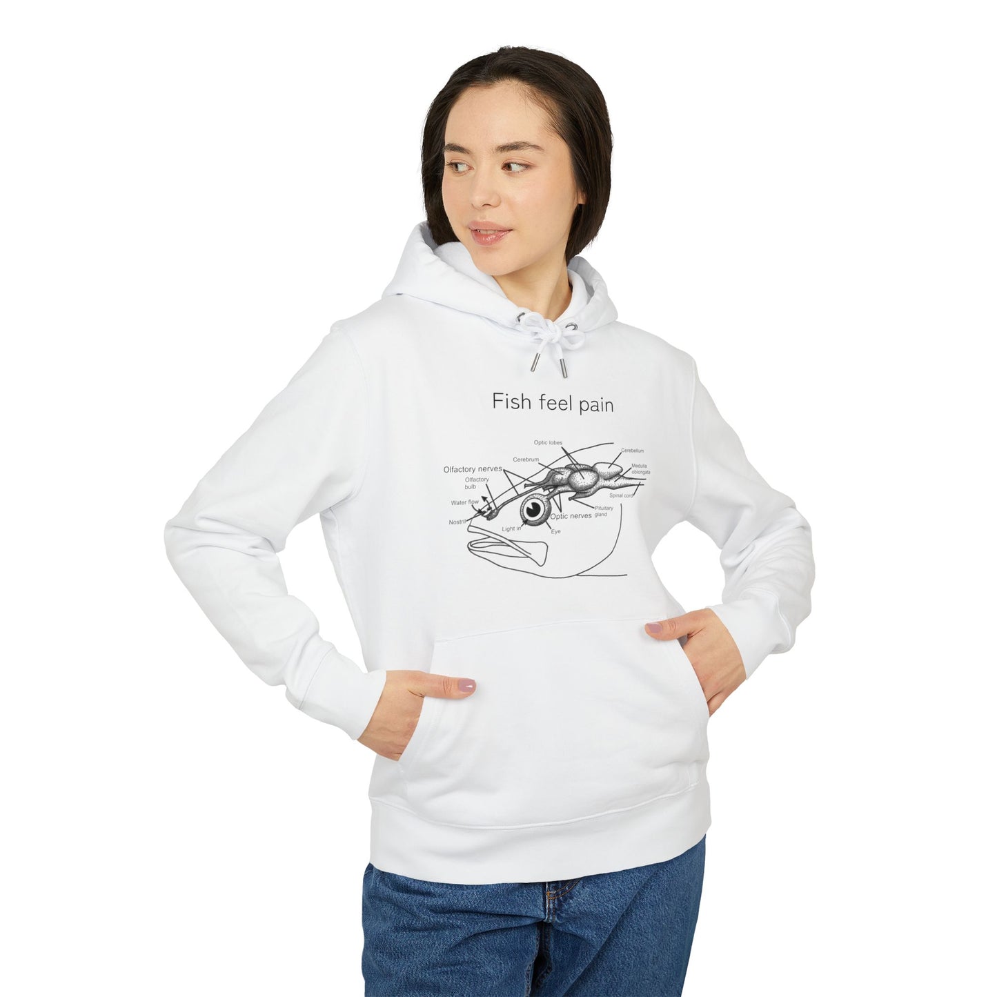 Fish Feel Pain - Unisex Hoodie - Graphic Hoodie - Fish are not vegetables - Animal Rights