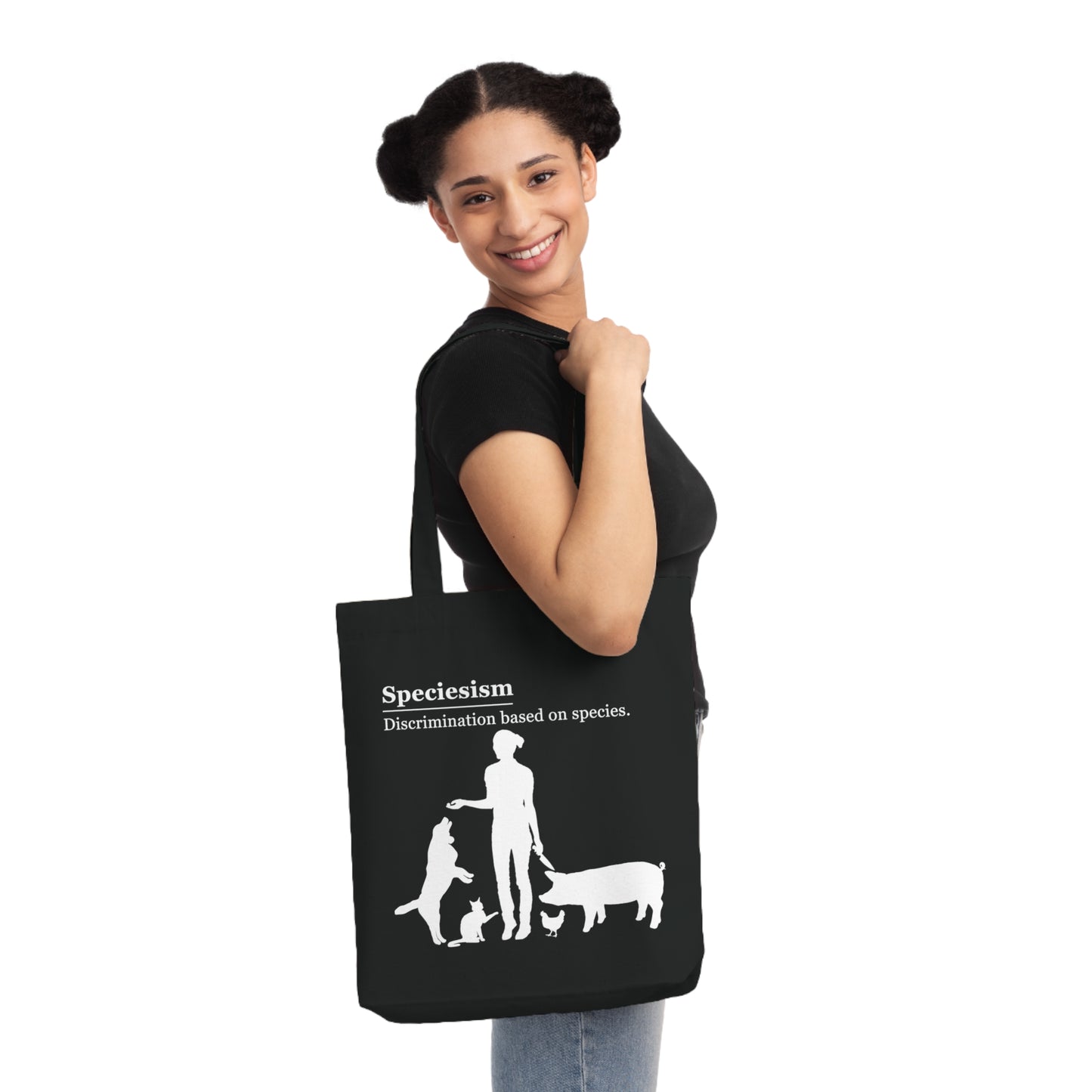 Speciesism Definition - Woven Tote Bag - Graphic design speciesism