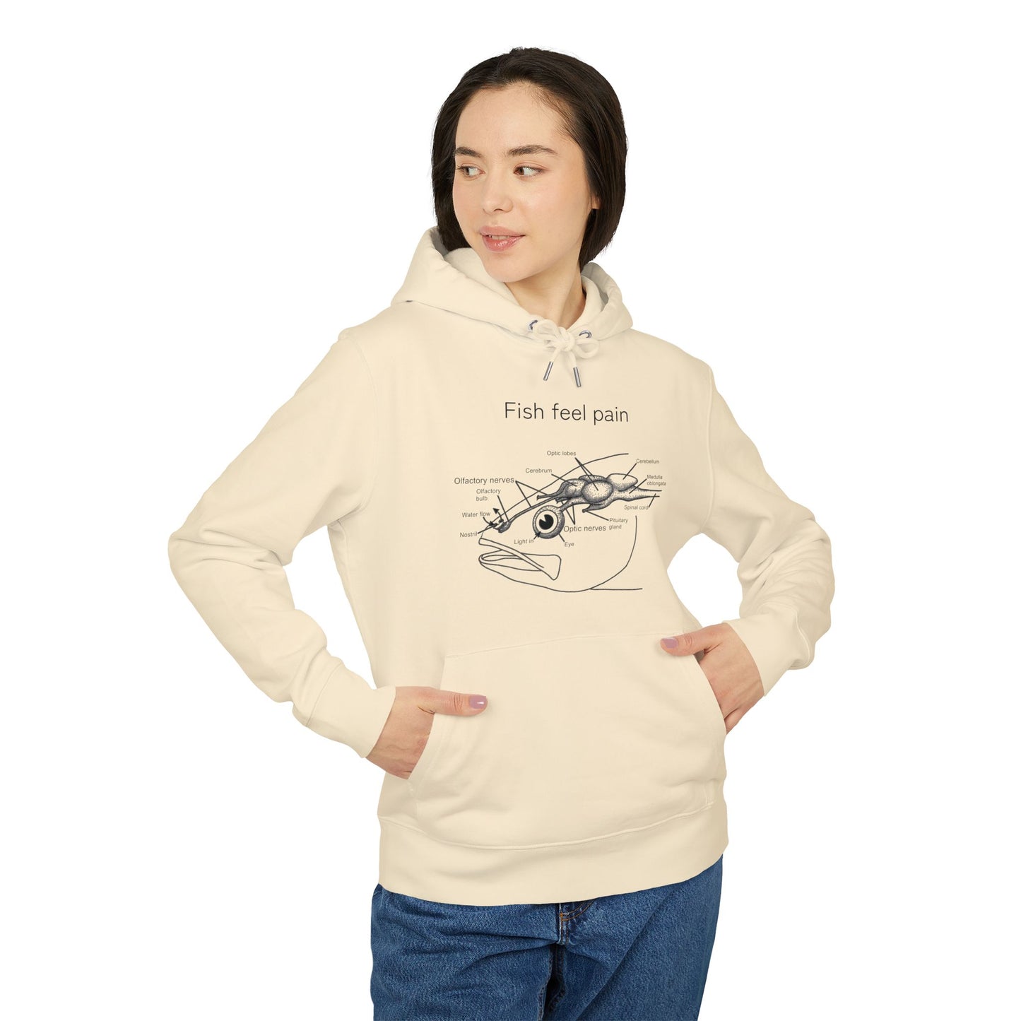 Fish Feel Pain - Unisex Hoodie - Graphic Hoodie - Fish are not vegetables - Animal Rights
