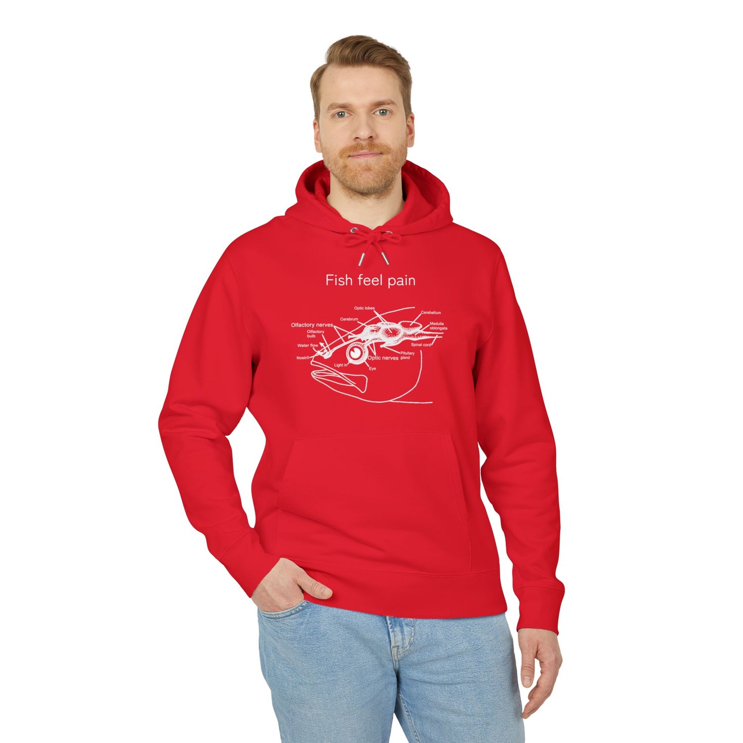 Fish Feel Pain - Unisex Hoodie - Graphic Hoodie - Fish are not vegetables - Animal Rights