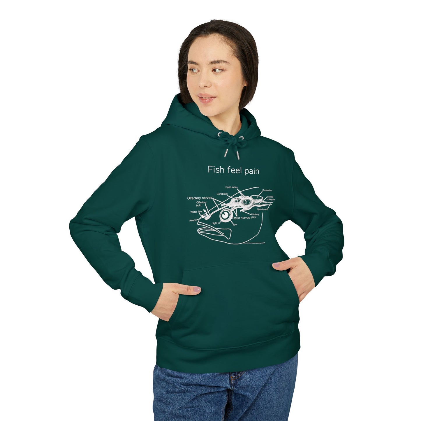 Fish Feel Pain - Unisex Hoodie - Graphic Hoodie - Fish are not vegetables - Animal Rights