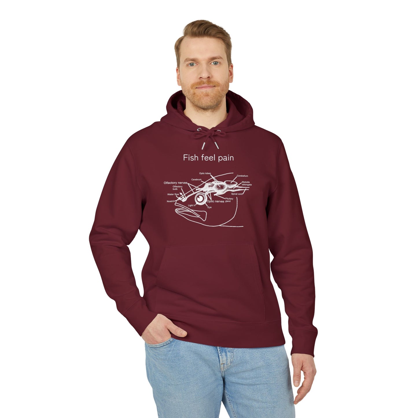 Fish Feel Pain - Unisex Hoodie - Graphic Hoodie - Fish are not vegetables - Animal Rights