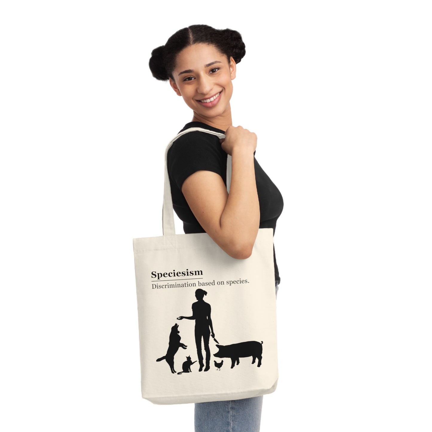 Speciesism Definition - Woven Tote Bag - Graphic design speciesism