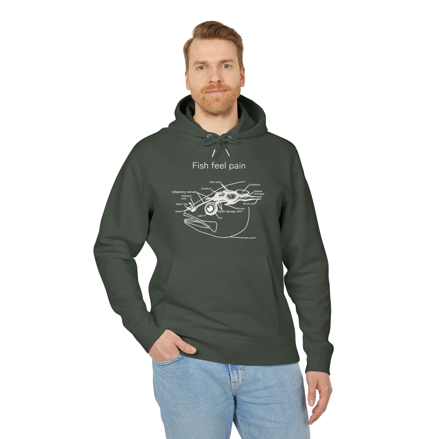 Fish Feel Pain - Unisex Hoodie - Graphic Hoodie - Fish are not vegetables - Animal Rights