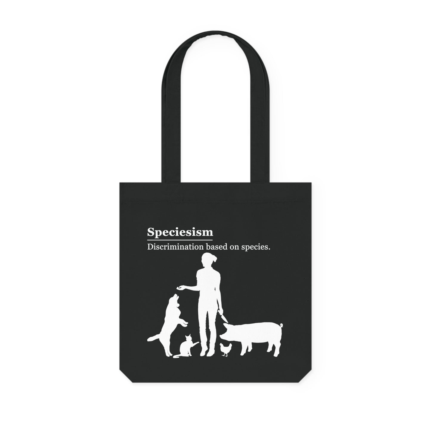 Speciesism Definition - Woven Tote Bag - Graphic design speciesism