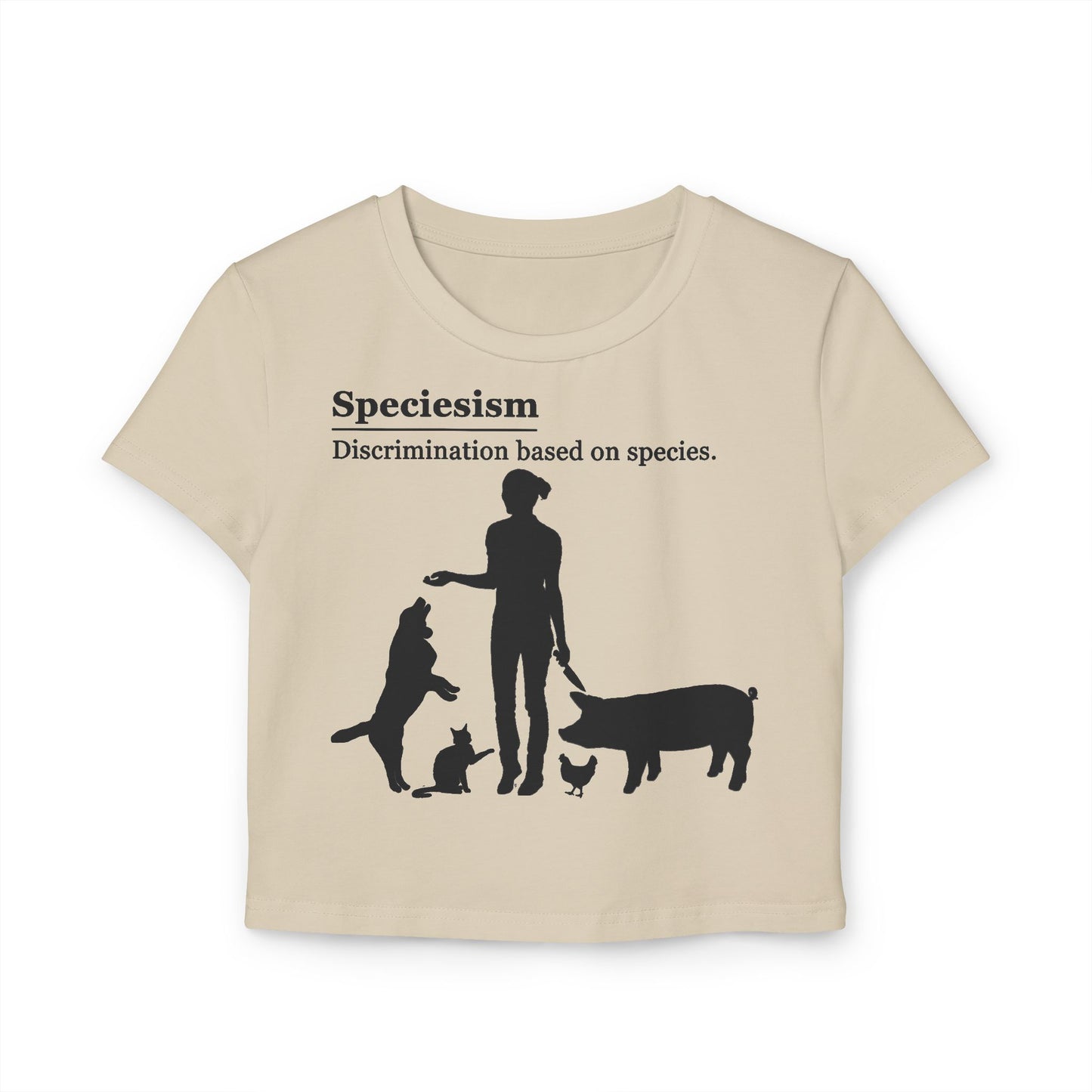 Speciesism Definition - Crop Tee - Graphic design speciesism