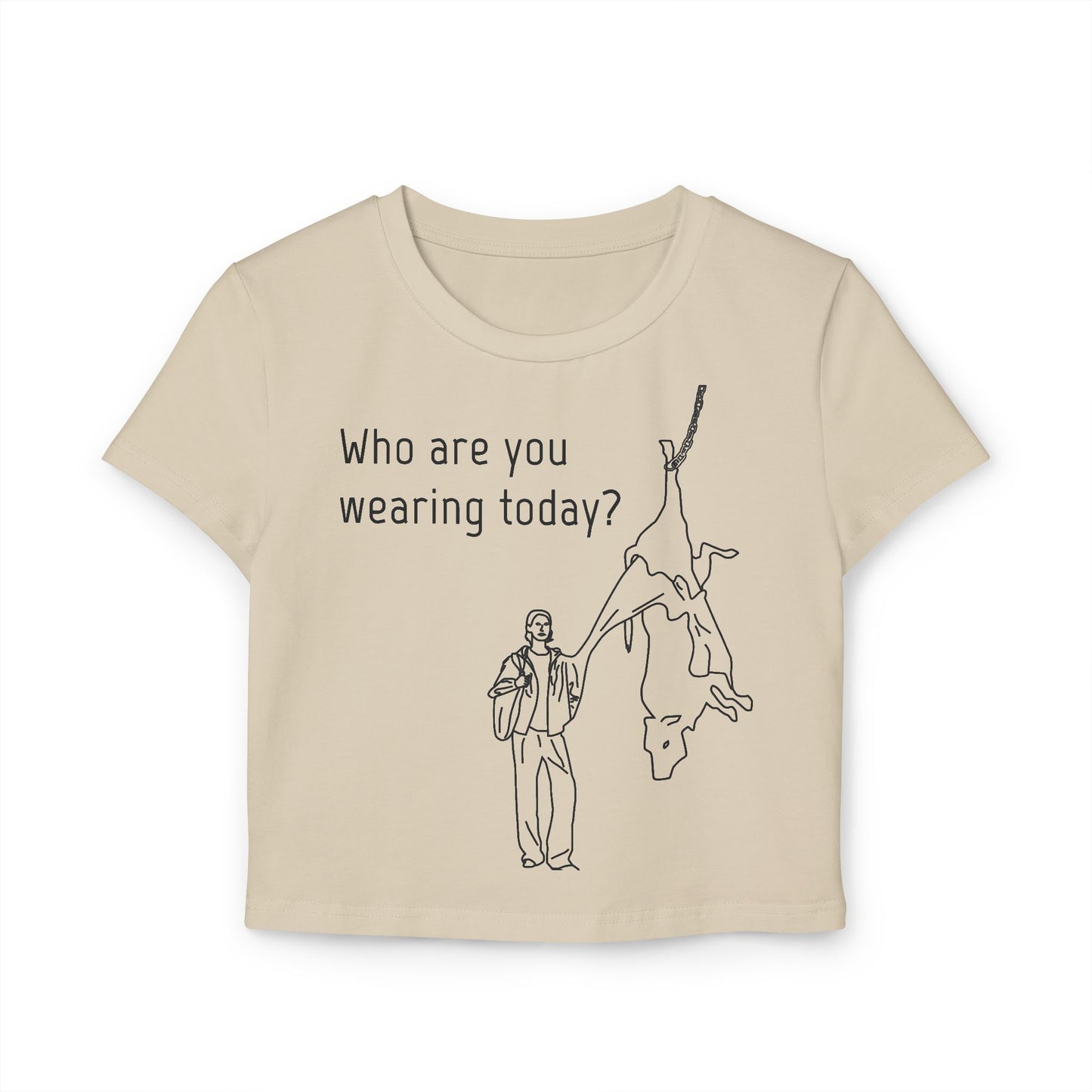 Who are you wearing today? - Crop Tee - Against leather industry - cow skin to leather jacket