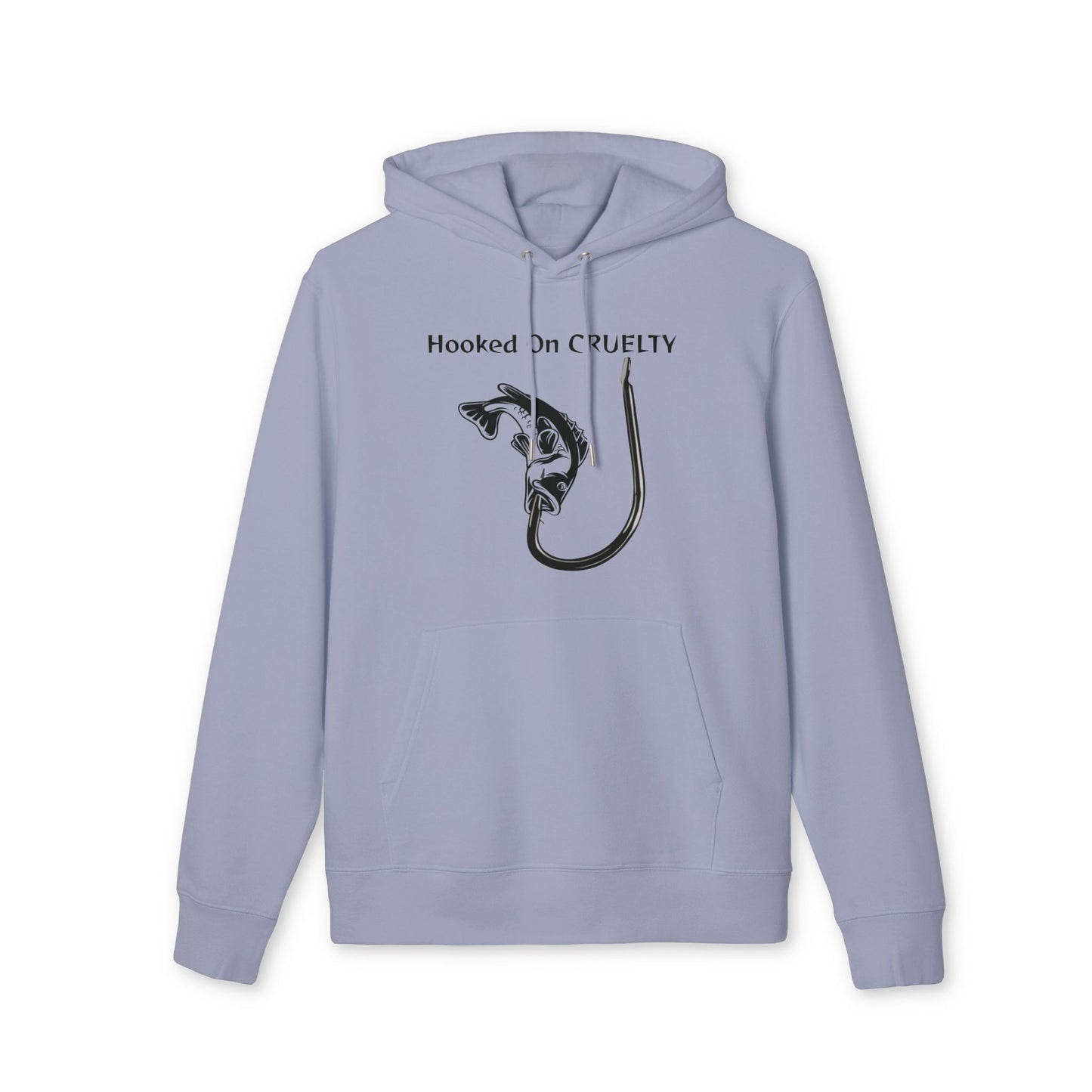Hooked On Cruelty Design - Unisex Hoodie - Against Fishing - Catch the eye of fishermen