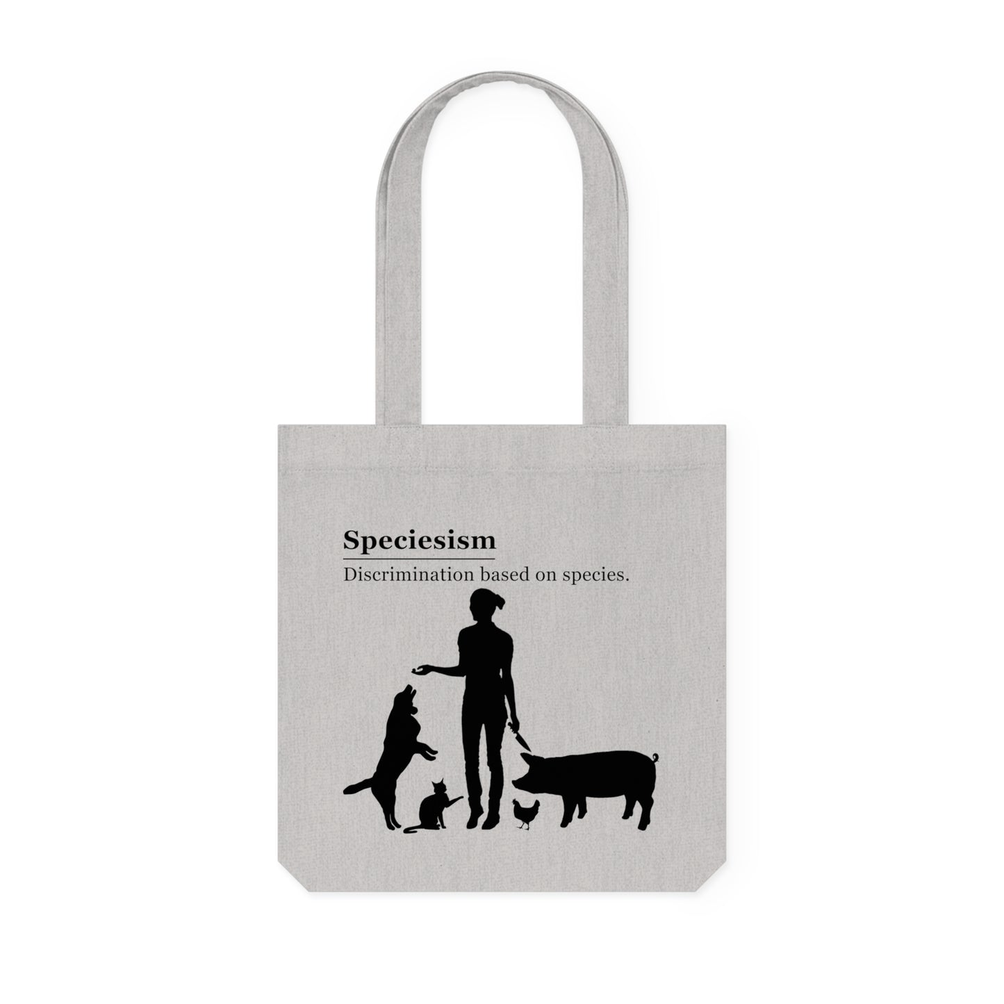 Speciesism Definition - Woven Tote Bag - Graphic design speciesism