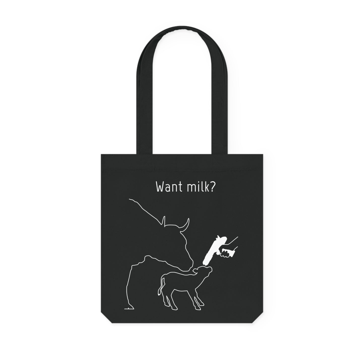 Want Milk? - Woven tote bag - Against Milk Industry