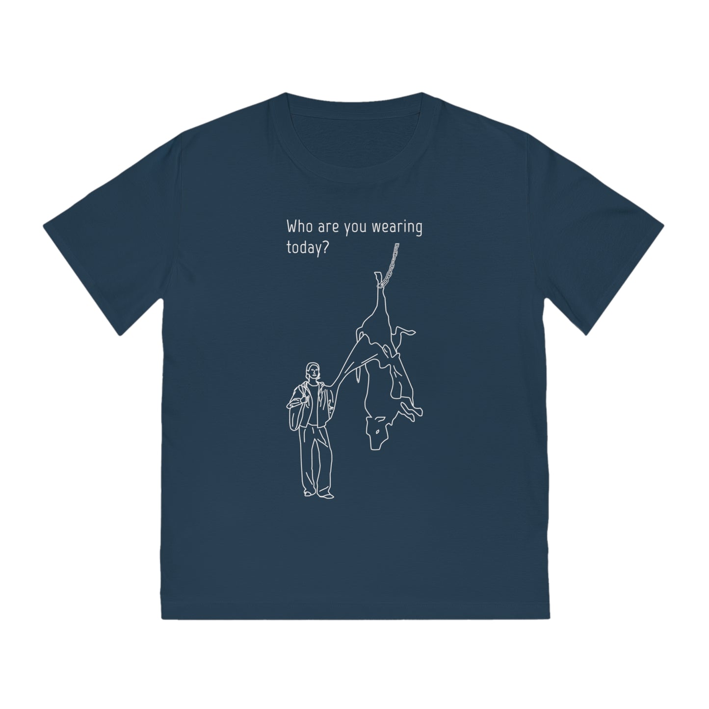 Who are you wearing today? - Unisex Rocker T-shirt - Against leather industry - cow skin to leather jacket
