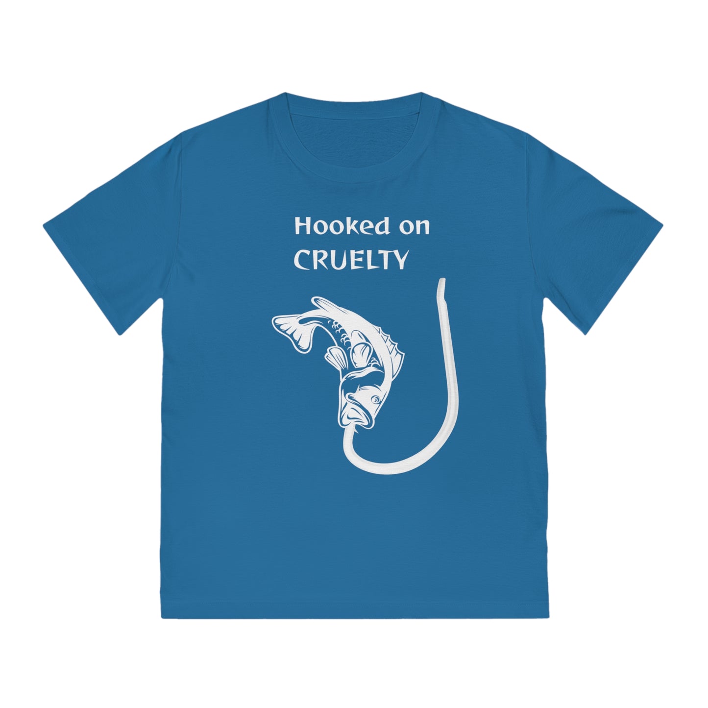 Hooked On Cruelty - Unisex Rocker T-Shirt - Against Fishing - Catch the eye of fishermen