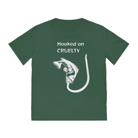 Hooked On Cruelty - Unisex Rocker T-Shirt - Against Fishing - Catch the eye of fishermen
