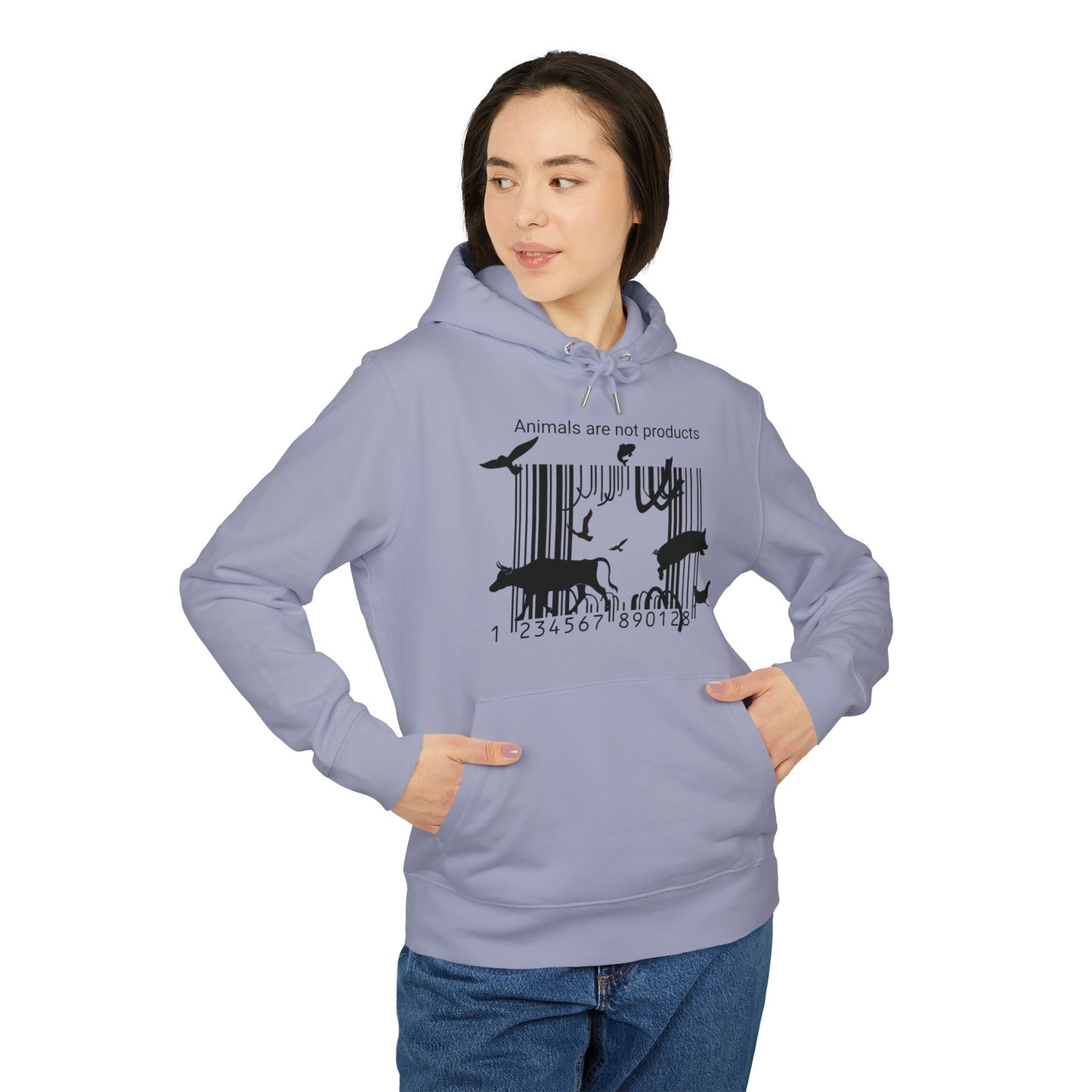 Animals Are Not Products - Unisex Hoodie - Jumping out of Barcode