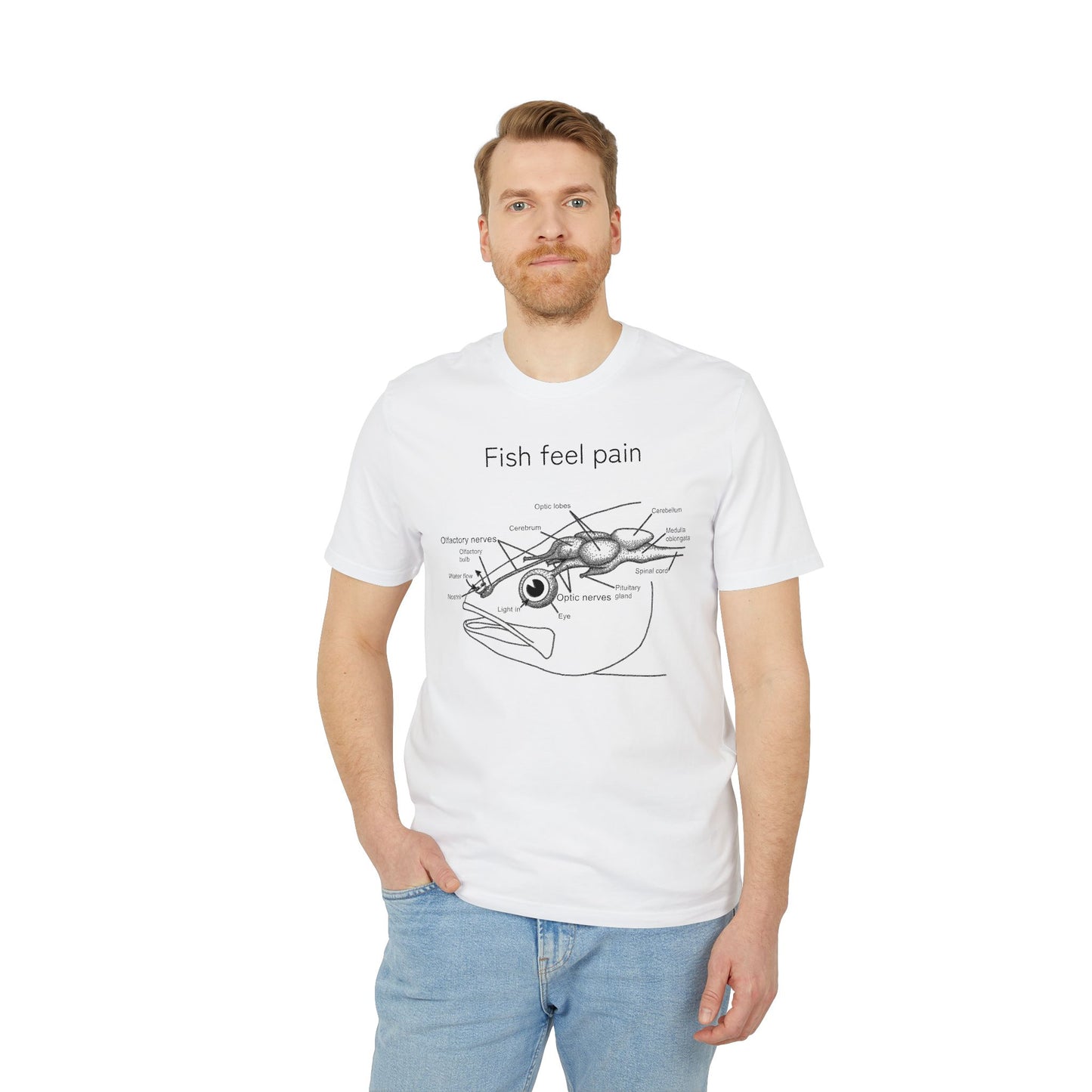Fish Feel Pain T-Shirt - Unisex T-shirt - Graphic Tee - Fish are not vegetables