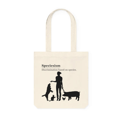Speciesism Definition - Woven Tote Bag - Graphic design speciesism