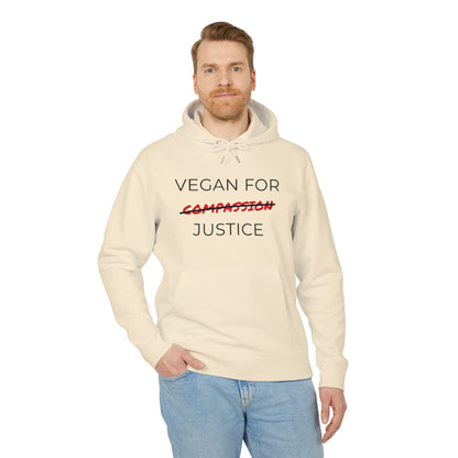 Vegan For Justice - Unisex Hoodie - Animal rights activism Hoodie