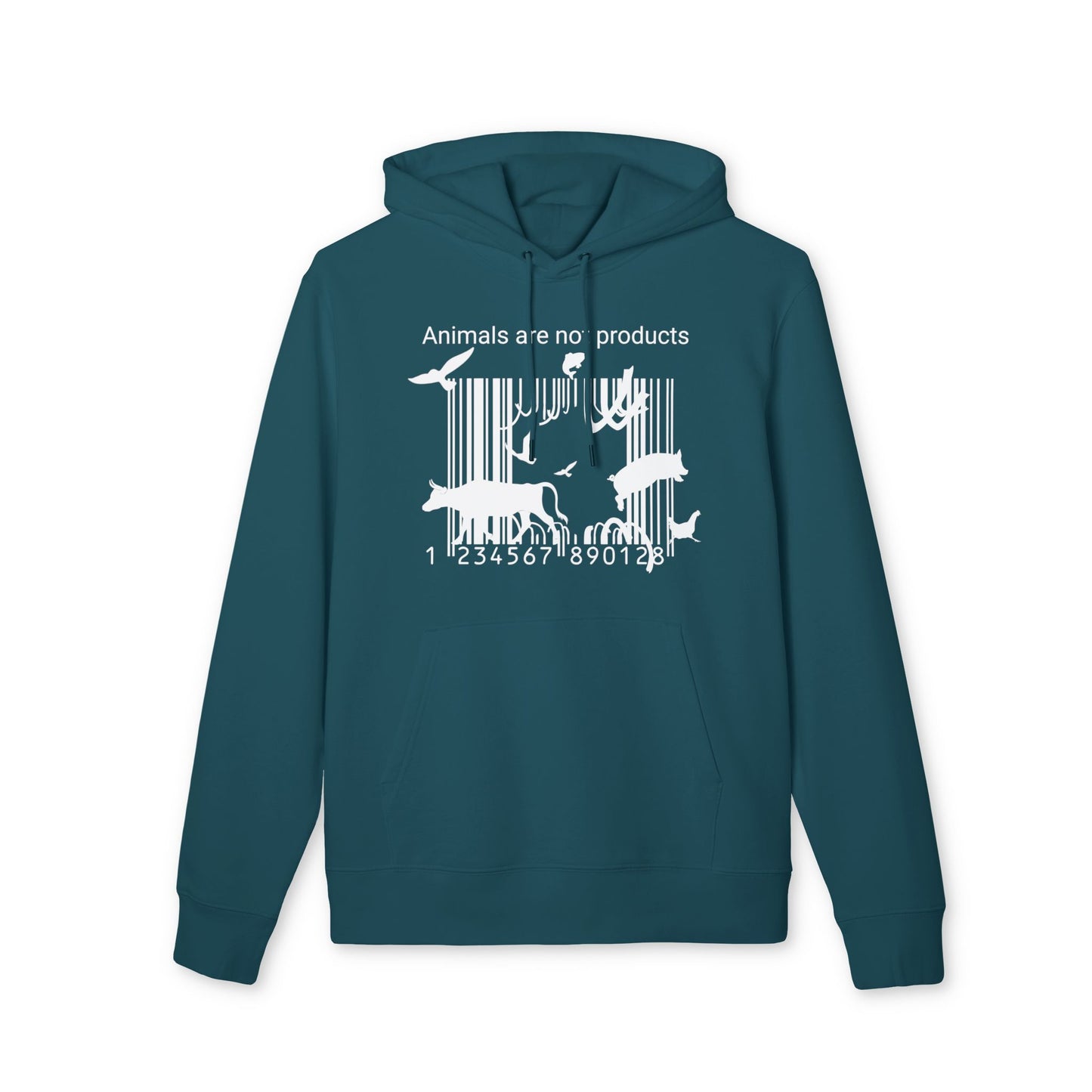 Animals Are Not Products - Unisex Hoodie - Jumping out of Barcode