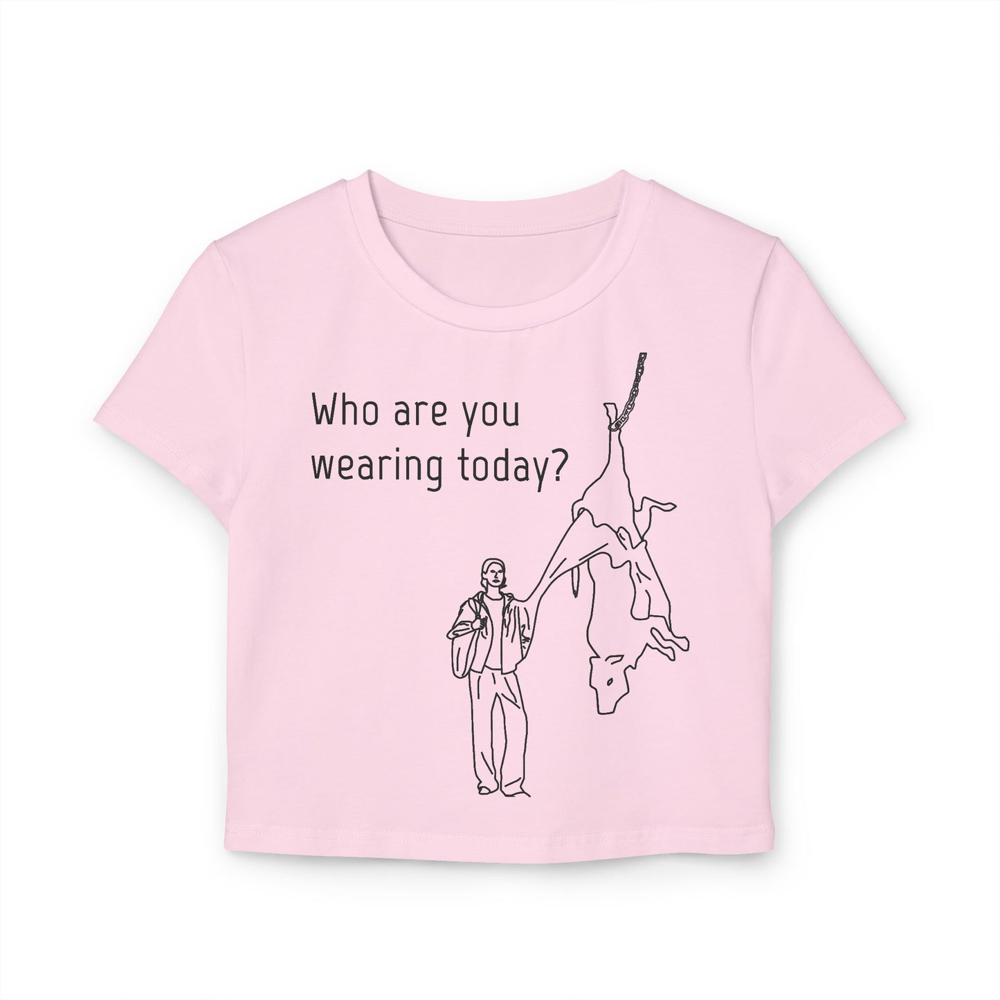 Who are you wearing today? - Crop Tee - Against leather industry - cow skin to leather jacket