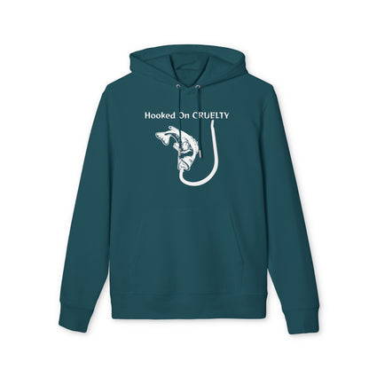 Hooked On Cruelty Design - Unisex Hoodie -  Against Fishing - Catch the eye of fishermen