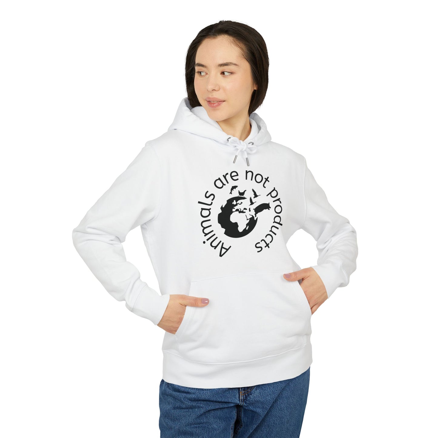 Cruiser Hoodie - Animals Are Not Products Logo