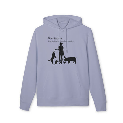 Speciesism Definition - Unisex Hoodie - Woman with Dog, Cat, Pig, and Chicken