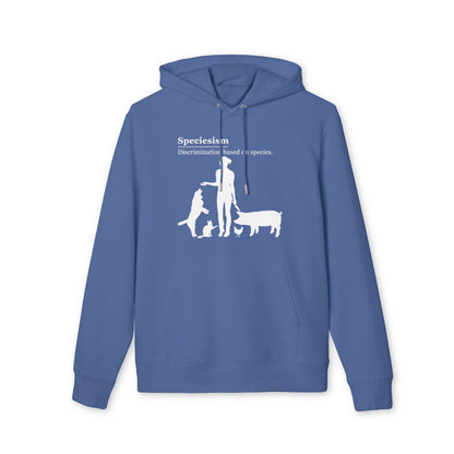 Speciesism Definition - Unisex Hoodie - Woman with Dog, Cat, Pig, and Chicken