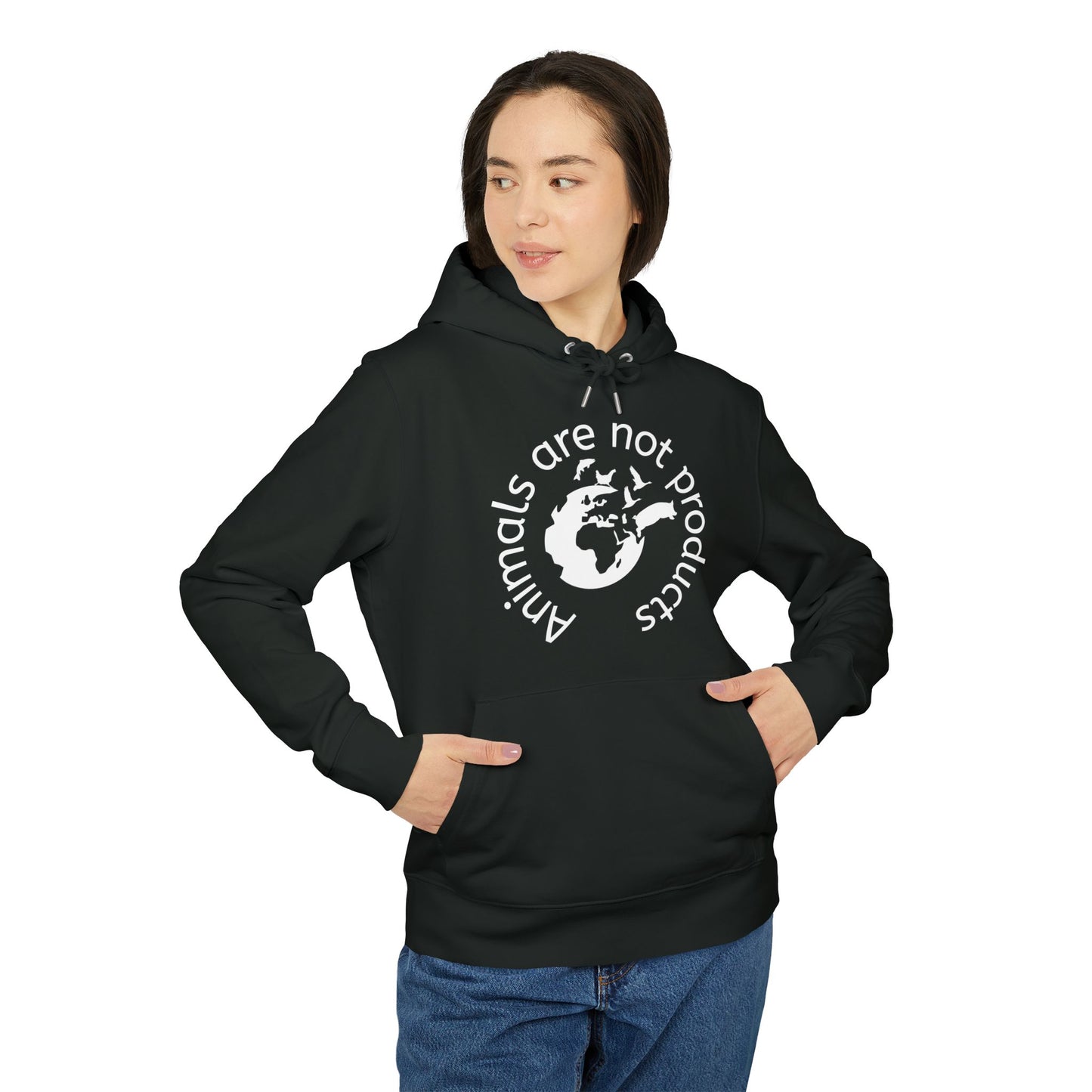 Cruiser Hoodie - Animals Are Not Products Logo