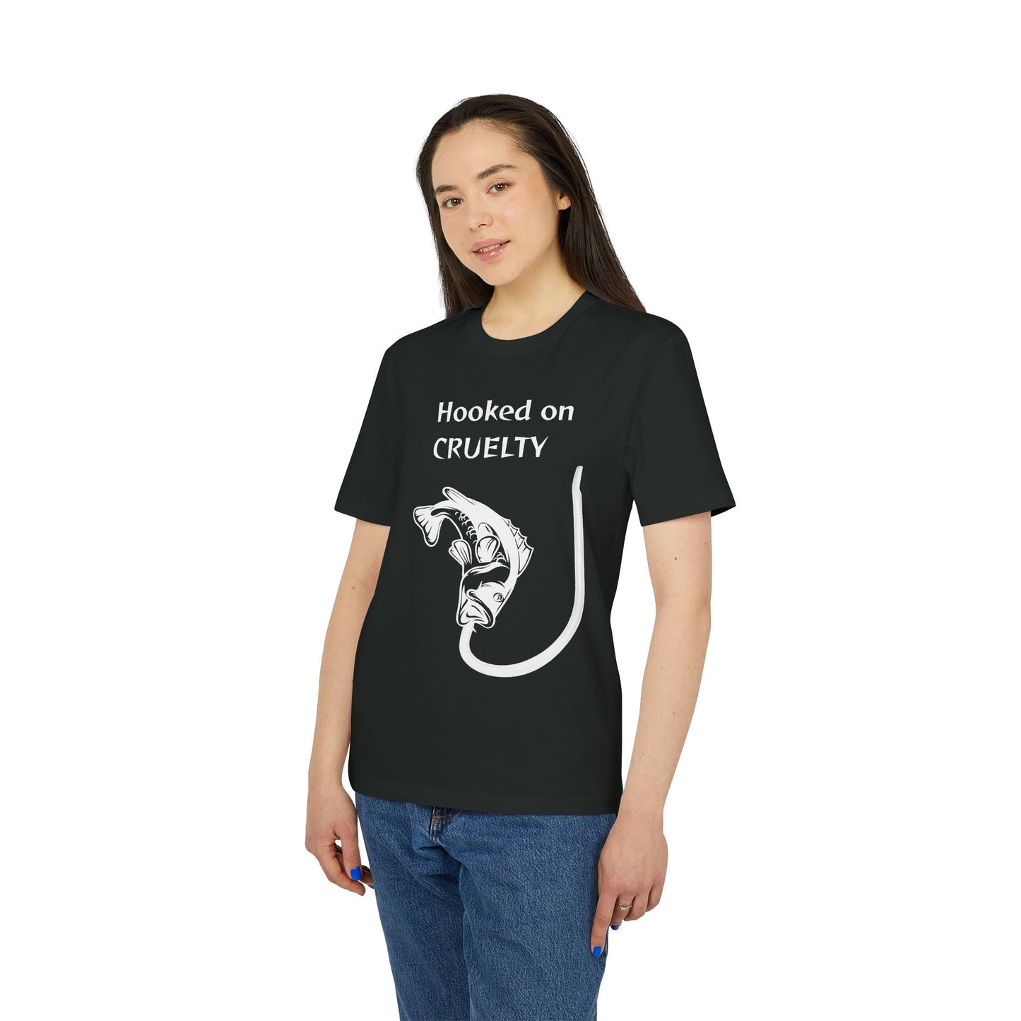 Hooked On Cruelty - Unisex T-Shirt - Against Fishing - Catch the eye of fishermen