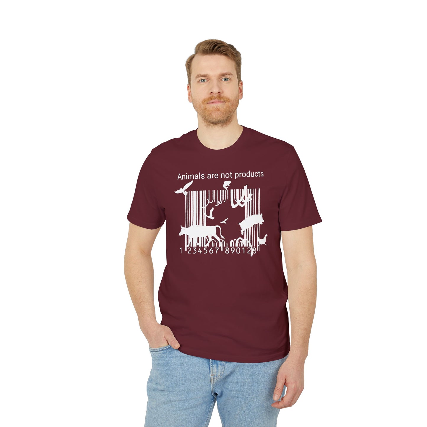 Animals Are Not Products - Unisex T-Shirt - Jumping out of Barcode