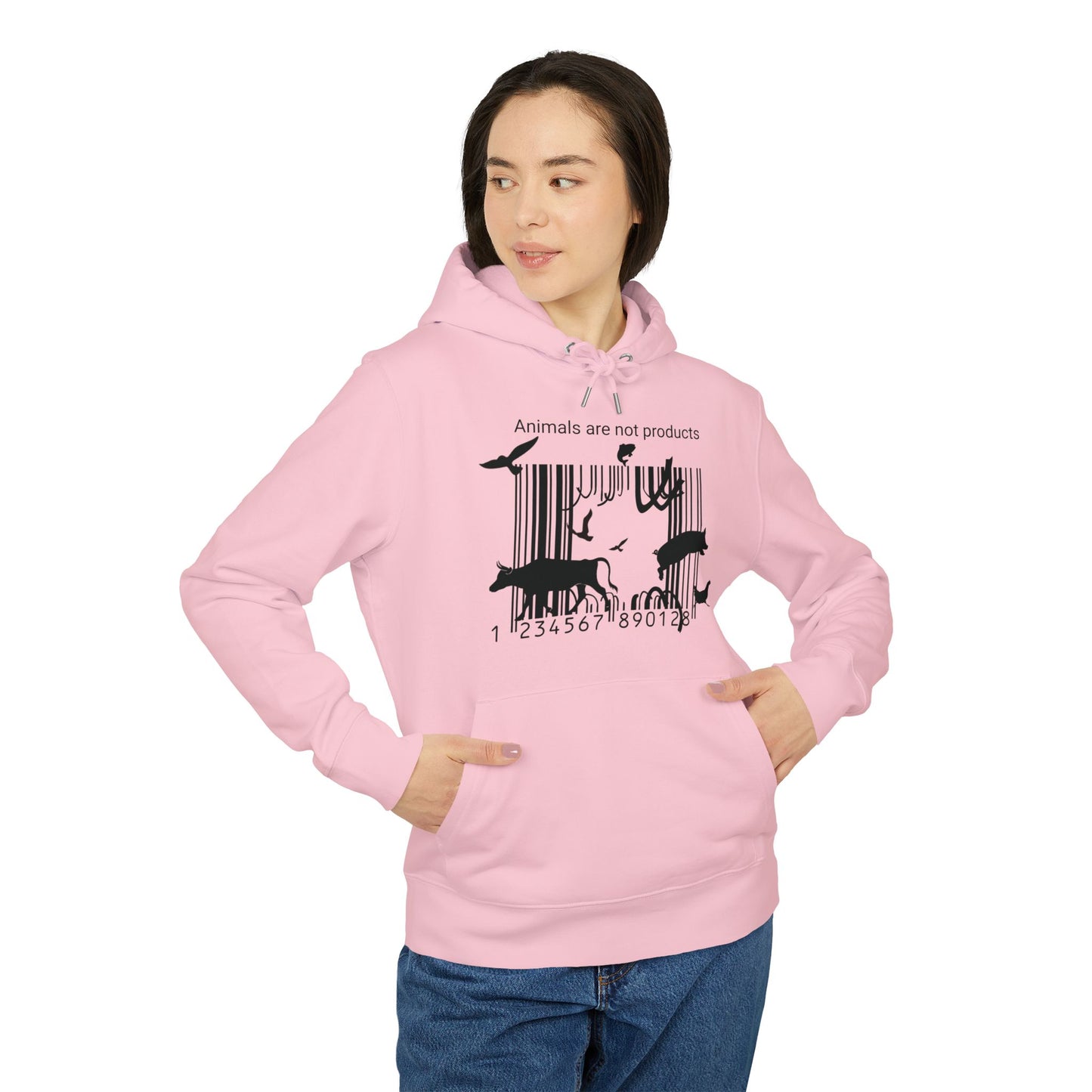 Animals Are Not Products - Unisex Hoodie - Jumping out of Barcode