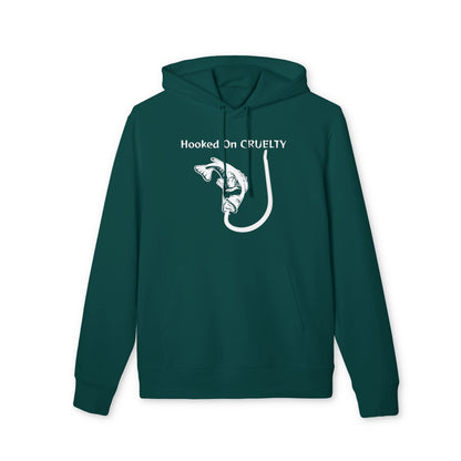 Hooked On Cruelty Design - Unisex Hoodie -  Against Fishing - Catch the eye of fishermen
