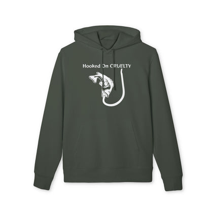Hooked On Cruelty Design - Unisex Hoodie -  Against Fishing - Catch the eye of fishermen