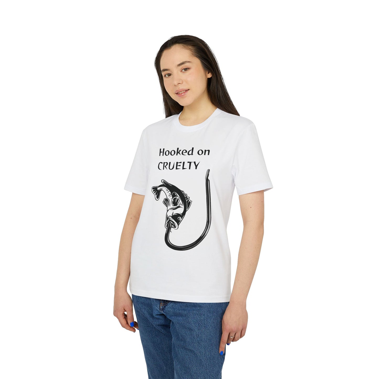 Hooked On Cruelty - Unisex T-Shirt - Against Fishing - Catch the eye of fishermen
