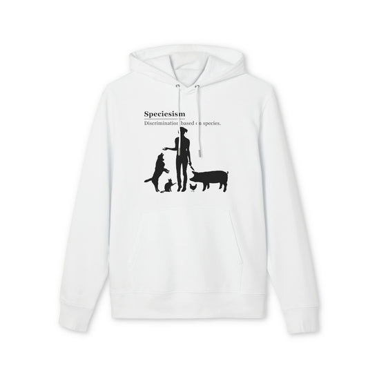 Speciesism Definition - Unisex Hoodie - Woman with Dog, Cat, Pig, and Chicken