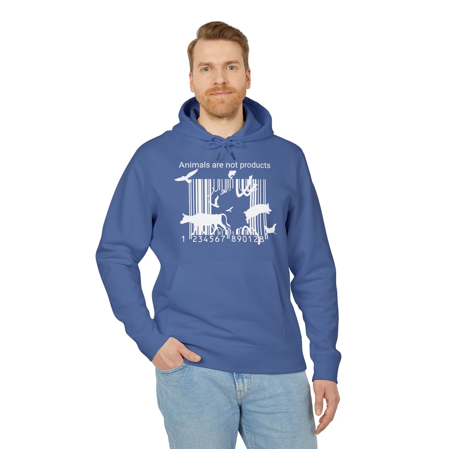 Animals Are Not Products - Unisex Hoodie - Jumping out of Barcode