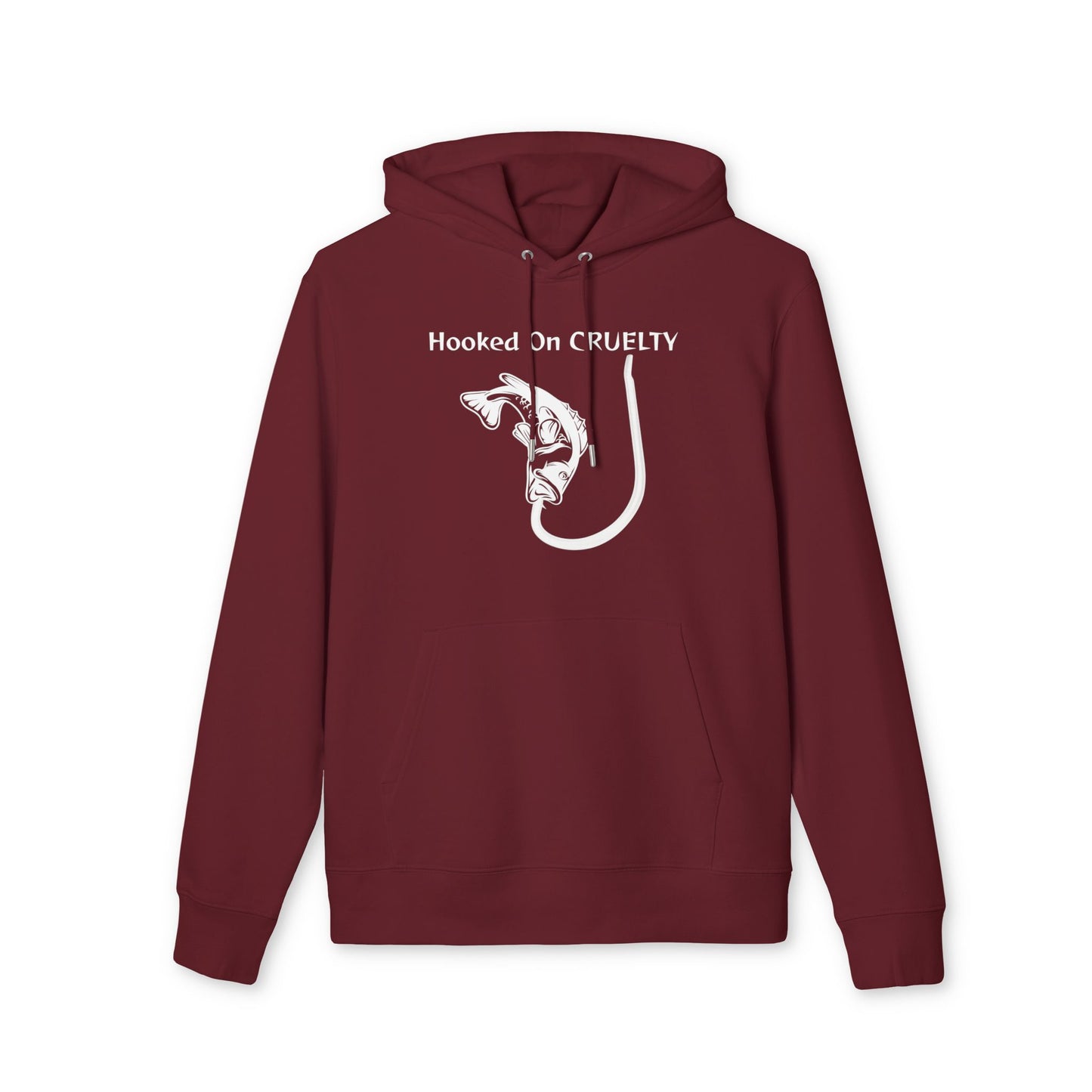 Hooked On Cruelty Design - Unisex Hoodie -  Against Fishing - Catch the eye of fishermen